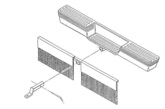 3009796 – INDUST.BRUSH Towed Vehicle Shield, Hitch Mount Plastic Brush/ Aluminum Strip Holder/ Steel Tube Black With ...